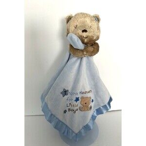 Baby Starters Blue Thank Heaven for Little Boys Bear Lovey Security Blanket